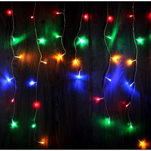 Connectable 22M 500 LED Christmas Icicle Lights - Mulit 